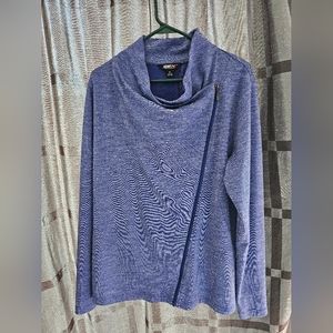 Gander Mountain Asymmetrical Zip Women's Jacket Cowel Neck, Purple, Size XL